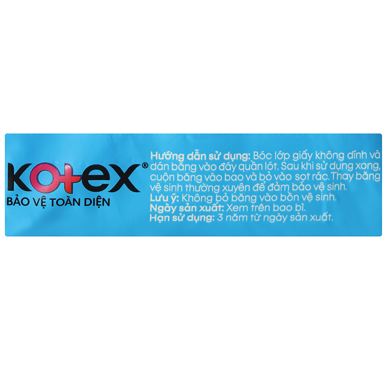 Băng vệ sinh Kotex bảo vệ toàn diện, siêu mỏng có cánh gói 20 miếng - 8